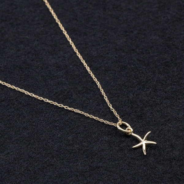 10K Gold Starfish Necklace