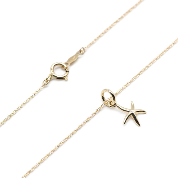 10K Gold Starfish Necklace