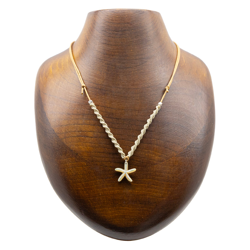 テイクアップ　貝殻とヒトデモチーフのネックレス 夜光貝 ヒトデネックレス – 海想