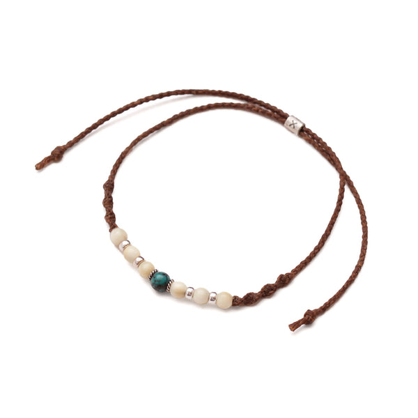 クジラ歯 丸玉ブレスレット