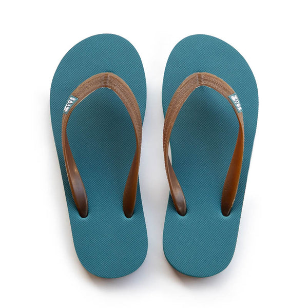 Natural Rubber Beach Sandals Dark Turquoise