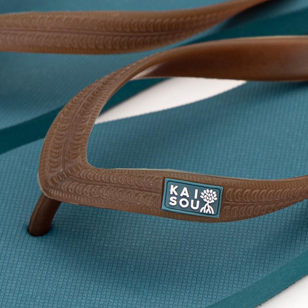 Natural Rubber Beach Sandals Dark Turquoise
