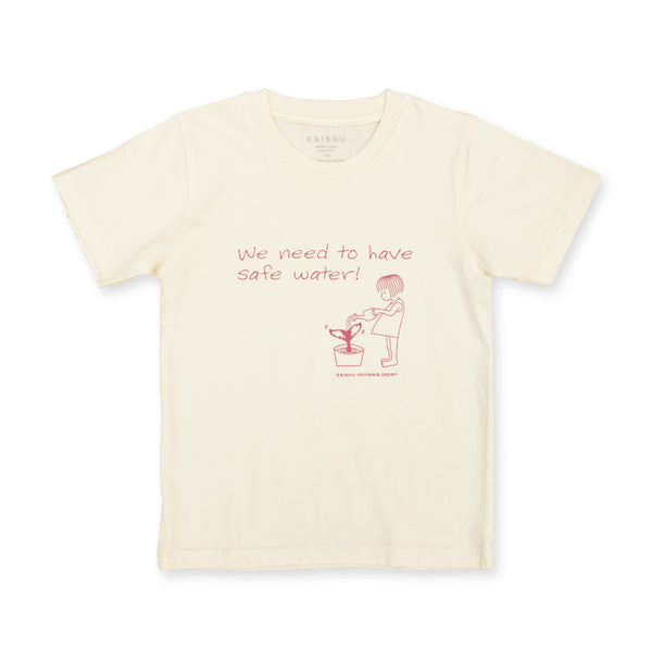 オーガニックコットンキッズTシャツ くじらにお水