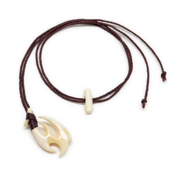 クジラ歯 フィッシュフック【5-大】 ネックレス