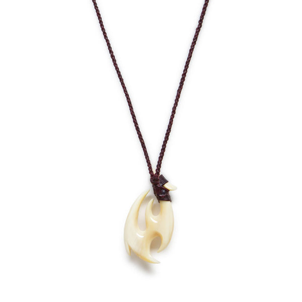 クジラ歯 フィッシュフック【5-大】 ネックレス