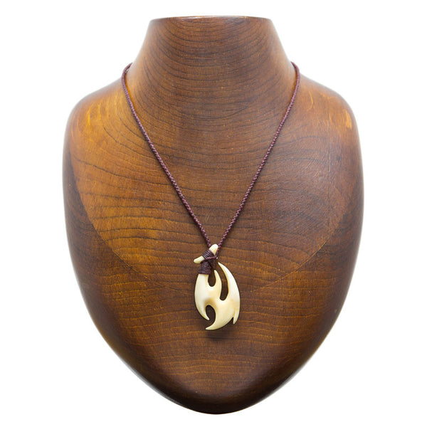 クジラ歯 フィッシュフック【5-大】 ネックレス