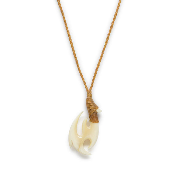 クジラ歯 フィッシュフック【5-大】 ネックレス