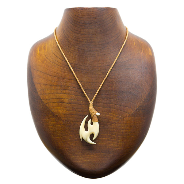 クジラ歯 フィッシュフック【5-大】 ネックレス