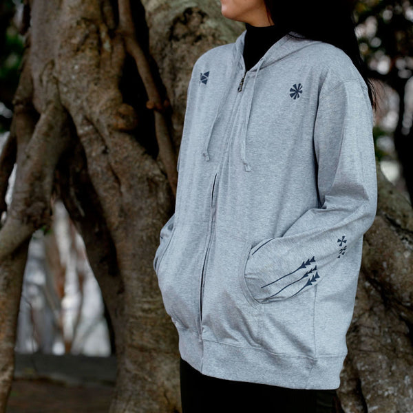 オーガニックコットンパーカー 沖縄ハジチ