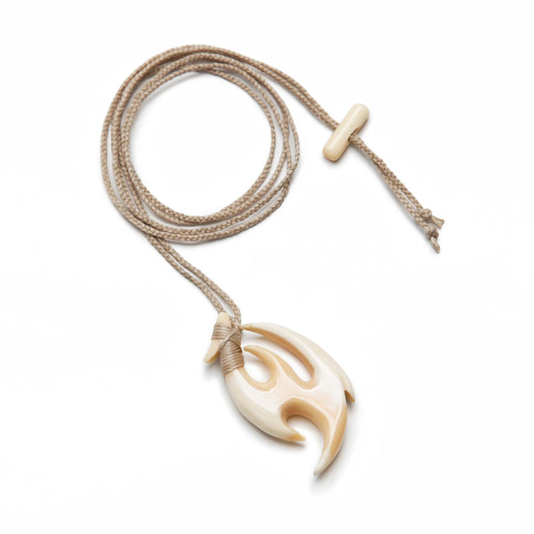 クジラ歯 フックネック【5-特大】ネックレス