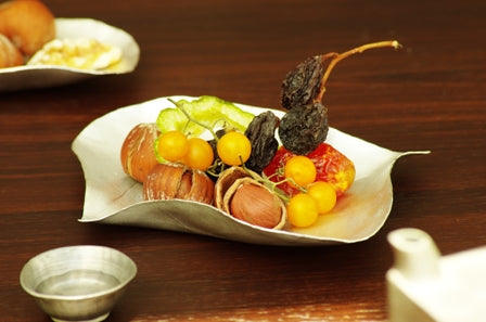 琉錫 デイゴのお皿(大)