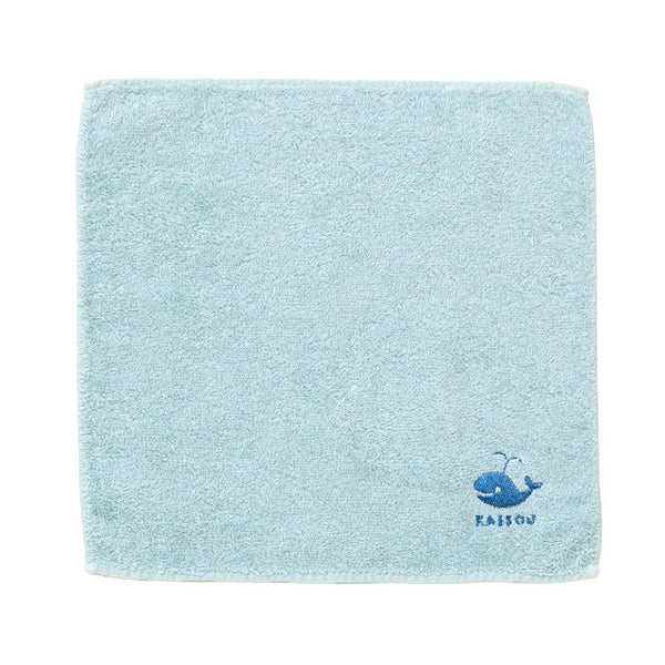 オーガニックコットンタオルハンカチ クジラ