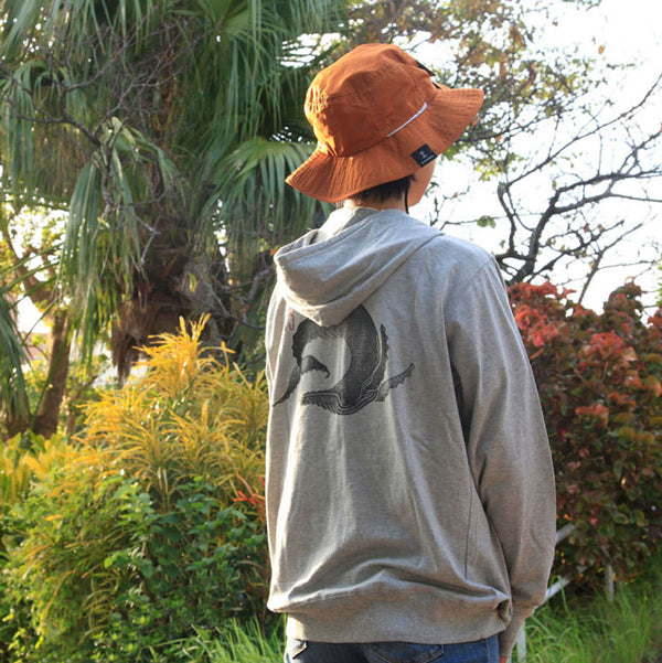 オーガニックコットンパーカー 鯨