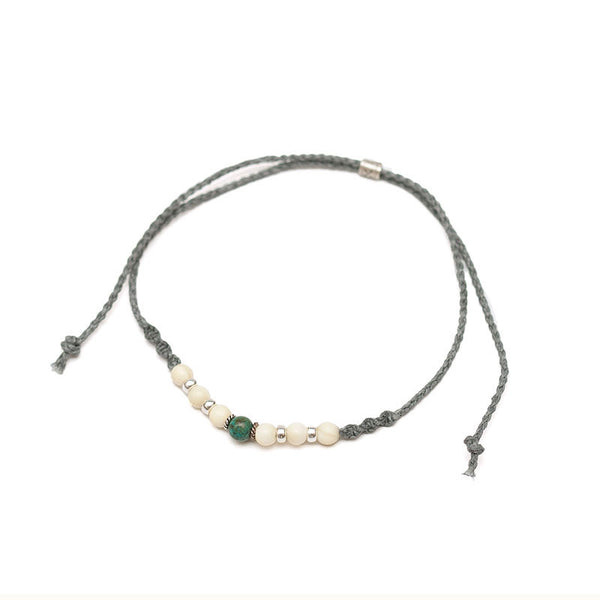 クジラ歯 丸玉ブレスレット