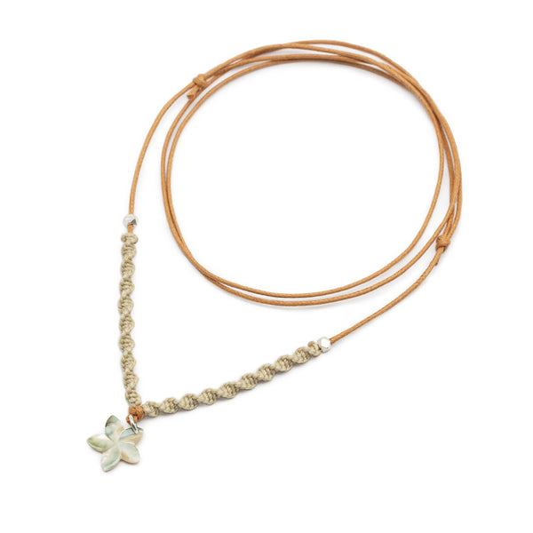 夜光貝 プルメリアネックレス