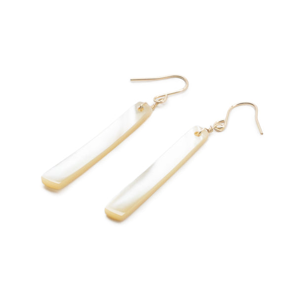 高瀬貝 長方形 ピアス