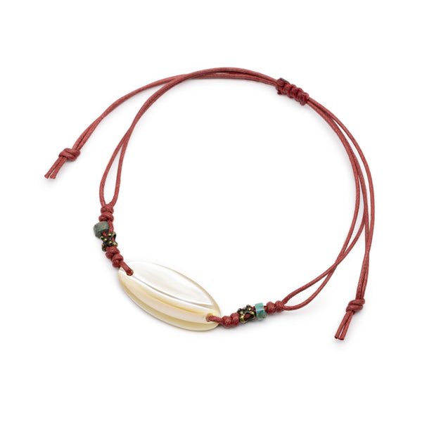 高瀬貝 プレート丸型 ブレスレット