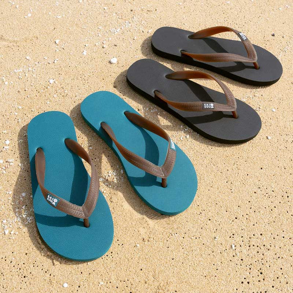 Natural Rubber Beach Sandals Dark Turquoise