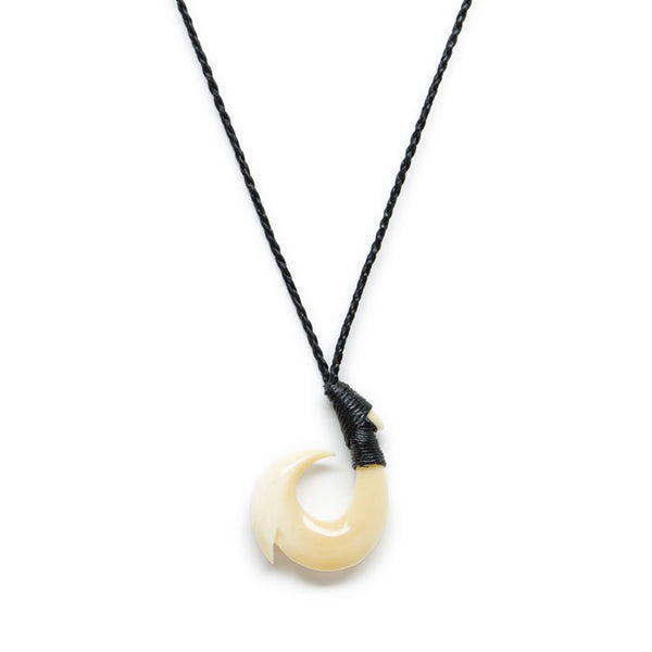 Whale tooth tail hook necklace oversized
