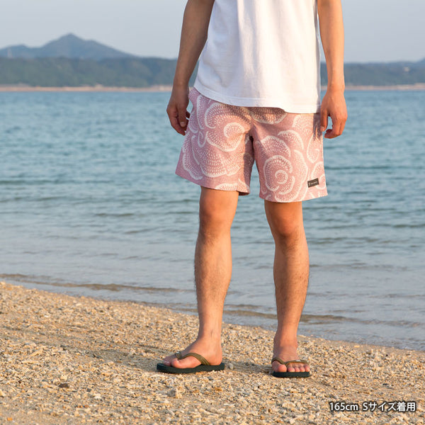 Shorts Ryukyu crisantemo coral