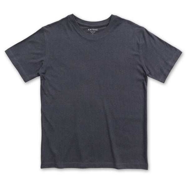 オーガニックコットン+カポックTシャツ　ネイビー無地