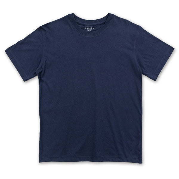 オーガニックコットンTシャツ　メトロブルー無地