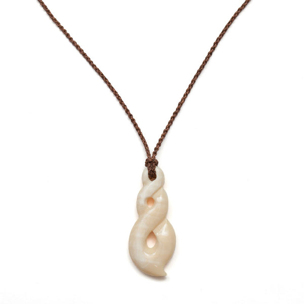 Whale teeth tail necklace