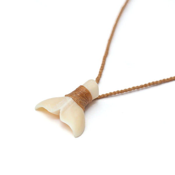 Whale teeth tail necklace