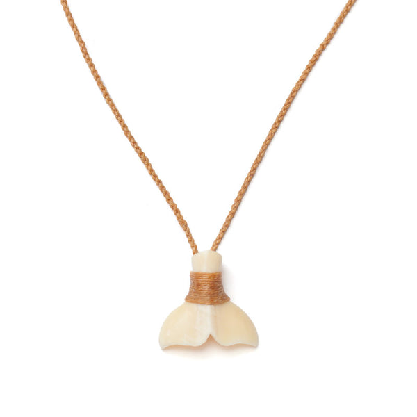 Whale teeth tail necklace